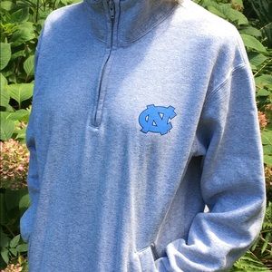 UNC Tarheel Gray Half-Zip Pullover Medium Fleece